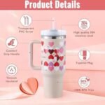 40 Oz Tumbler with Handle and Straw