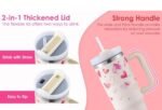40 Oz Tumbler with Handle and Straw - Image 2