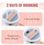40 Oz Tumbler with Handle and Straw - Image 3